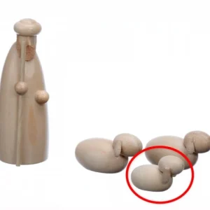 Schalling, crèche moderne Agneau En Bois Pour Crèche De Noël, 1,5 Cm