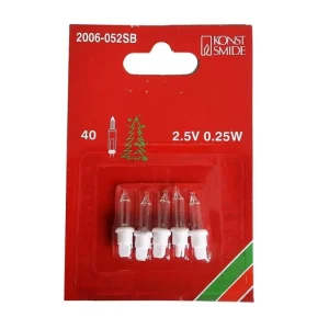 Konstsmide, guirlandes lumineuses de Noël 5 Ampoules De Rechange Enfichable Pour Guirlande Electrique, 2,5V - 0,25 W