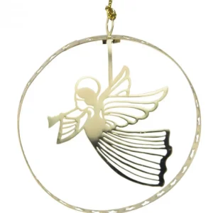 Pluto Produkter, déco de Noël Scandinave Ange De Noël Volant, Déco Sapin Metal Dore Ronde