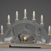 Konstsmide, guirlandes lumineuses de Noël Arche Lumineuse Led En Bois Avec Crèche De Noël, 7 Lampes, 45 Cm