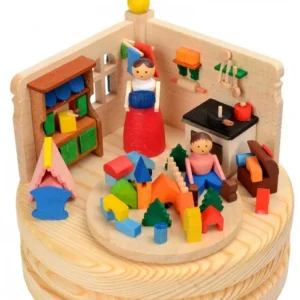 Graupner, décoration de sapin de Noël, Déco Noël enfant Boite A Musique En Bois, Jeux D'Enfant