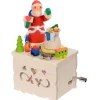 Graupner, décoration de sapin de Noël, Déco Noël enfant Boite A Musique Enfant A Manivelle, Père Noël Et Jouets