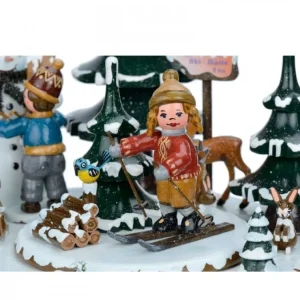 Hubrig, figurines pour enfant Boite A Musique Noël, Jeux D'Enfants Dans LÀ Neige