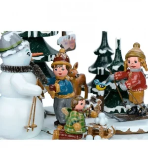 Hubrig, figurines pour enfant Boite A Musique Noël, Jeux D'Enfants Dans LÀ Neige