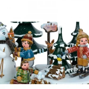Hubrig, figurines pour enfant Boite A Musique Noël, Jeux D'Enfants Dans LÀ Neige