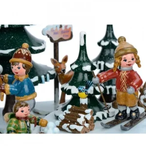 Hubrig, figurines pour enfant Boite A Musique Noël, Jeux D'Enfants Dans LÀ Neige