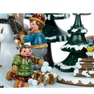 Hubrig, figurines pour enfant Boite A Musique Noël, Jeux D'Enfants Dans LÀ Neige
