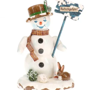 Hubrig, figurines pour enfant Bonhomme De Neige "Risque De Glisser" - Village De Noël Miniature