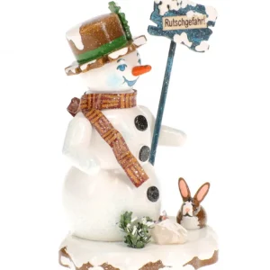 Hubrig, figurines pour enfant Bonhomme De Neige "Risque De Glisser" - Village De Noël Miniature