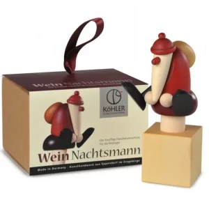 Köhler, Père Noël en bois Bouchon Pour Vin Rouge, Père Noël