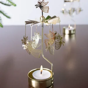 Pluto Produkter, déco de Noël Scandinave Bougeoir Carrousel Anges Dores Volants