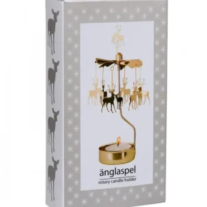 Pluto Produkter, déco de Noël Scandinave Bougeoir Carrousel Cerf Dore