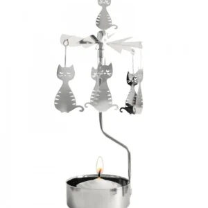 Pluto Produkter, déco de Noël Scandinave Bougeoir Carrousel Chatons Assis