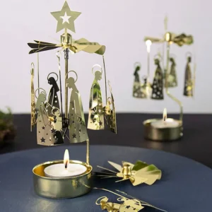 Pluto Produkter, déco de Noël Scandinave Bougeoir Carrousel Crèche Doree Nativite