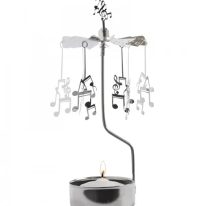 Pluto Produkter, déco de Noël Scandinave Bougeoir Carrousel Notes De Musique
