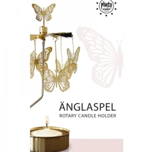 Pluto Produkter, déco de Noël Scandinave Bougeoir Carrousel Papillons Dores