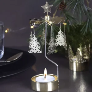 Pluto Produkter, déco de Noël Scandinave Bougeoir Carrousel Sapins De Noël Dores