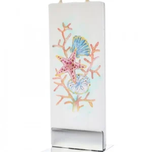 Flatyz, bougie décorative scandinave Bougie Déco Marine, Etoile De Mer Et Coquillages