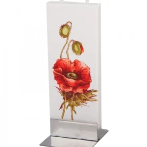 Flatyz, bougie décorative scandinave Bougie Décorative Fleur De Coqueliquot