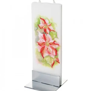 Flatyz, bougie décorative scandinave Bougie Décorative Poinsettia