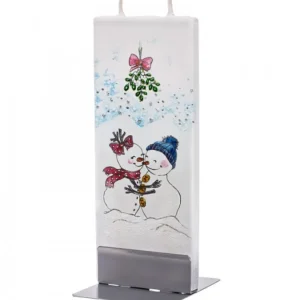 Flatyz, bougie décorative scandinave Bougie De Noël Couple Bonhomme De Neige