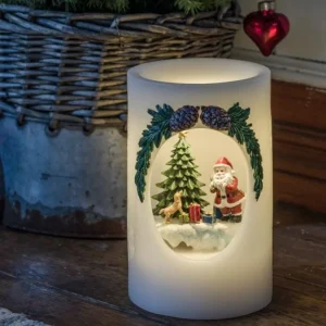 Konstsmide, guirlandes lumineuses de Noël Bougie Led Père Noël Avec Petit Chien