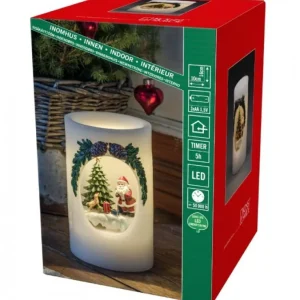 Konstsmide, guirlandes lumineuses de Noël Bougie Led Père Noël Avec Petit Chien