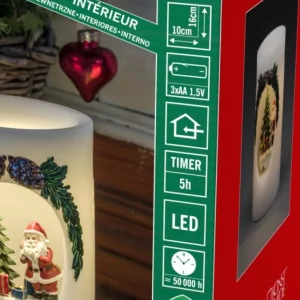 Konstsmide, guirlandes lumineuses de Noël Bougie Led Père Noël Avec Petit Chien