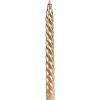 Ewa Kerzen, bougies de Noël et bougies de l'Avent Bougie Torsadee Doree Pour Chandelier, 25 Cm