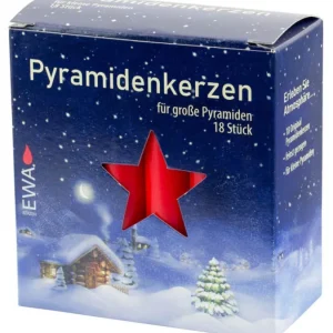Ewa Kerzen, bougies de Noël et bougies de l'Avent 18 Bougies De Noël Pour Pyramide, Pyramidenkerzen 17 Mm