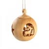Waldfabrik, photophore en bois et étoile sapin de Noël Boule De Noël En Bois, Motif Cerf, 6 Cm