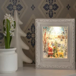 Konstsmide, guirlandes lumineuses de Noël Cadre Photo Lumineux Père Noël Avec Animaux