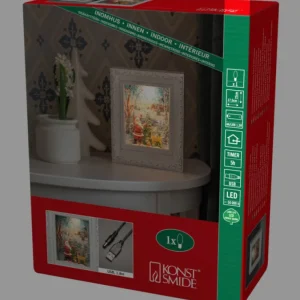 Konstsmide, guirlandes lumineuses de Noël Cadre Photo Lumineux Père Noël Avec Animaux