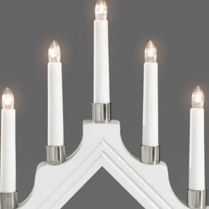 Konstsmide, guirlandes lumineuses de Noël Chandelier À 7 Branches Electrique En Bois Blanc