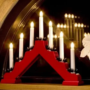 Konstsmide, guirlandes lumineuses de Noël Chandelier De Noël Rouge À 7 Branches