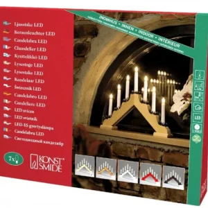 Konstsmide, guirlandes lumineuses de Noël Chandelier De Noël Rouge À 7 Branches