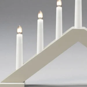 Konstsmide, guirlandes lumineuses de Noël Chandelier Scandinave En Bois, Laque Beige Mat