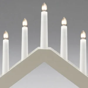 Konstsmide, guirlandes lumineuses de Noël Chandelier Scandinave En Bois, Laque Beige Mat