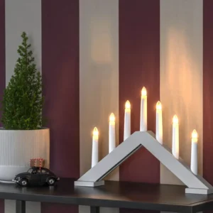 Konstsmide, guirlandes lumineuses de Noël Chandelier Scandinave En Bois, Laque Beige Mat