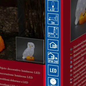 Konstsmide, guirlandes lumineuses de Noël Chouette Lumineuse Led En Acrylique, 27 Cm