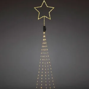 Konstsmide, guirlandes lumineuses de Noël Cime Sapin De Noël, Voile Guirlande Avec Etoile Doree, 274 Diodes Led