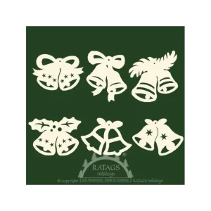 Ratags, décos de Noël lumineuses en bois 6 Clochettes Pour Décorer Le Sapin De Noël - Set N° 14