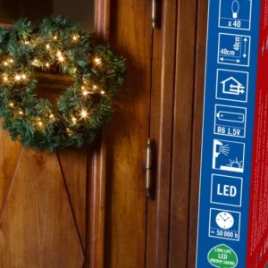 Konstsmide, guirlandes lumineuses de Noël Couronne De Noël Lumineuse Sapin, 45 Cm