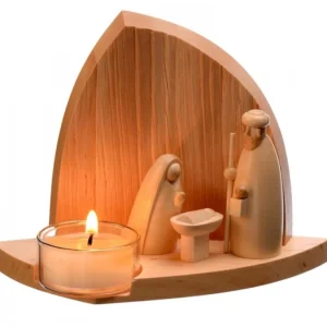 Schalling, crèche moderne Crèche De Noël Moderne Avec Bougeoir