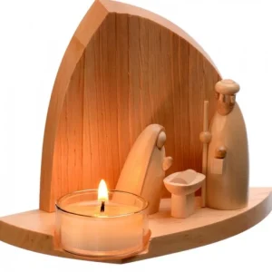 Schalling, crèche moderne Crèche De Noël Moderne Avec Bougeoir