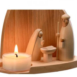 Schalling, crèche moderne Crèche De Noël Moderne Avec Bougeoir