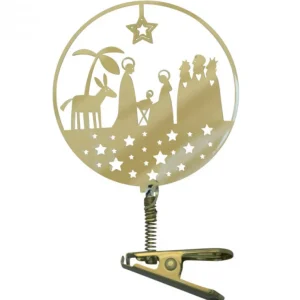 Pluto Produkter, déco de Noël Scandinave Crèche Nativite A Clipser Sur Le Sapin De Noël