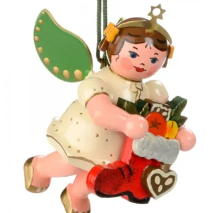 Hubrig, figurines pour enfant Déco Sapin De Noël, Ange Et Botte Rouge