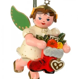 Hubrig, figurines pour enfant Déco Sapin De Noël, Ange Et Botte Rouge