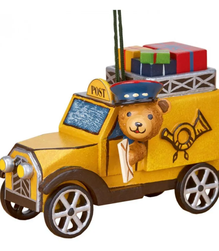 Hubrig, figurines pour enfant Déco Sapin Vintage, Ourson Et Voiture De La Poste